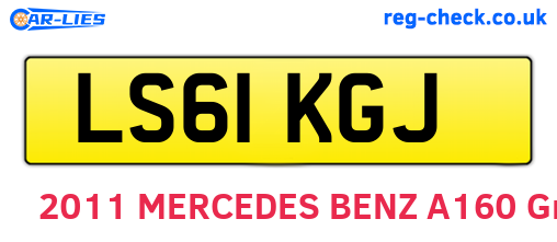 LS61KGJ are the vehicle registration plates.