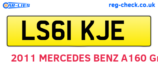 LS61KJE are the vehicle registration plates.