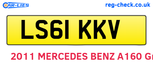 LS61KKV are the vehicle registration plates.