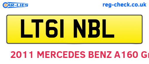 LT61NBL are the vehicle registration plates.