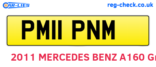 PM11PNM are the vehicle registration plates.