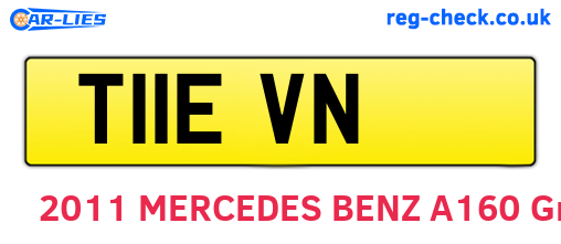 T11EVN are the vehicle registration plates.
