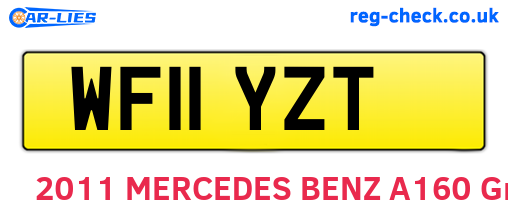 WF11YZT are the vehicle registration plates.