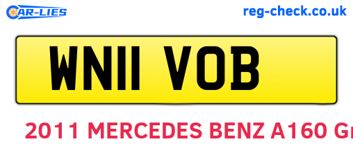 WN11VOB are the vehicle registration plates.