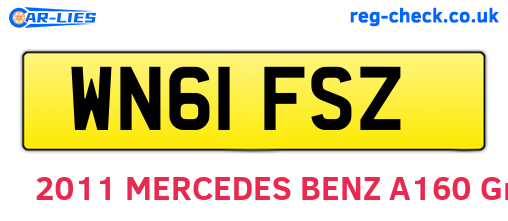 WN61FSZ are the vehicle registration plates.