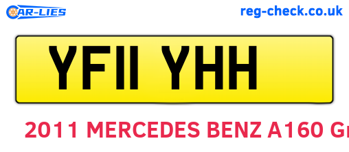 YF11YHH are the vehicle registration plates.