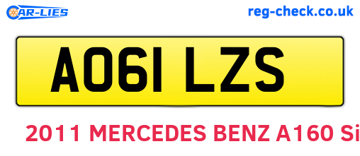 AO61LZS are the vehicle registration plates.