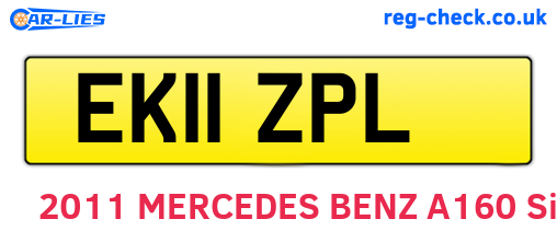 EK11ZPL are the vehicle registration plates.