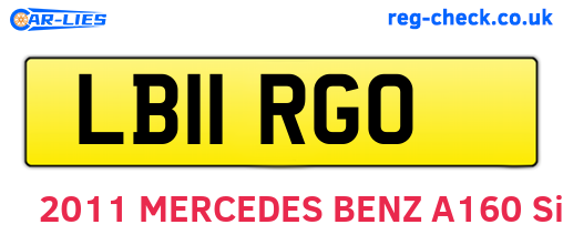 LB11RGO are the vehicle registration plates.