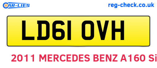 LD61OVH are the vehicle registration plates.