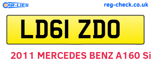 LD61ZDO are the vehicle registration plates.