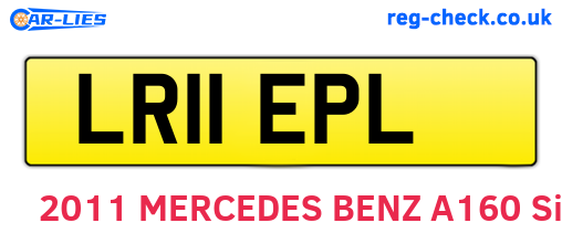 LR11EPL are the vehicle registration plates.