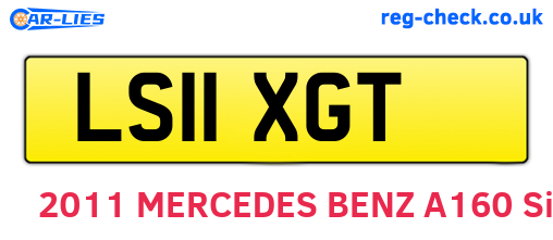 LS11XGT are the vehicle registration plates.