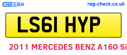 LS61HYP are the vehicle registration plates.