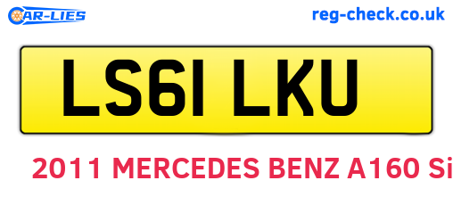 LS61LKU are the vehicle registration plates.