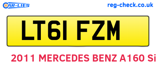 LT61FZM are the vehicle registration plates.