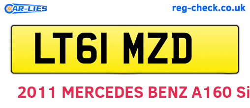 LT61MZD are the vehicle registration plates.