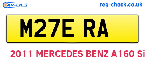 M27ERA are the vehicle registration plates.