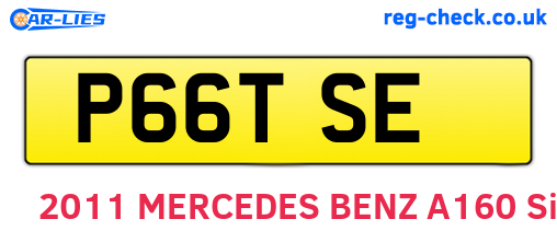 P66TSE are the vehicle registration plates.