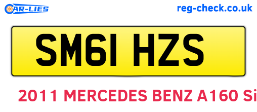 SM61HZS are the vehicle registration plates.