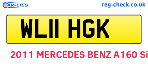 WL11HGK are the vehicle registration plates.