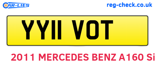 YY11VOT are the vehicle registration plates.