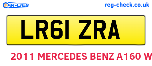 LR61ZRA are the vehicle registration plates.