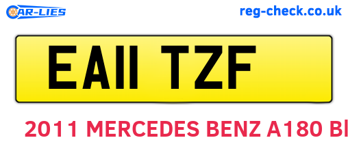 EA11TZF are the vehicle registration plates.