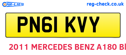 PN61KVY are the vehicle registration plates.