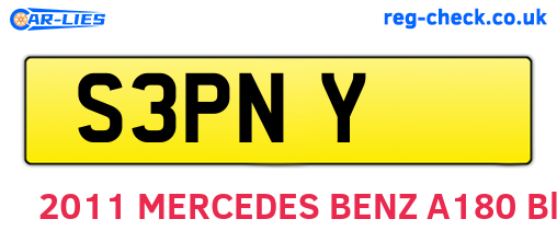 S3PNY are the vehicle registration plates.