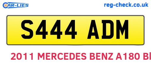 S444ADM are the vehicle registration plates.
