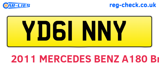 YD61NNY are the vehicle registration plates.