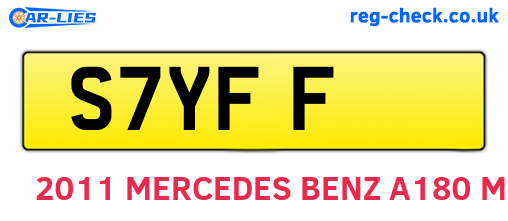 S7YFF are the vehicle registration plates.