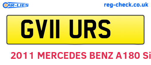 GV11URS are the vehicle registration plates.