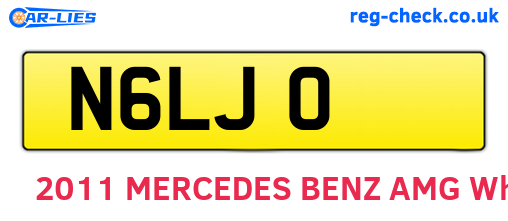 N6LJO are the vehicle registration plates.