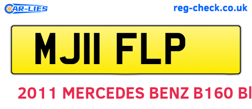MJ11FLP are the vehicle registration plates.
