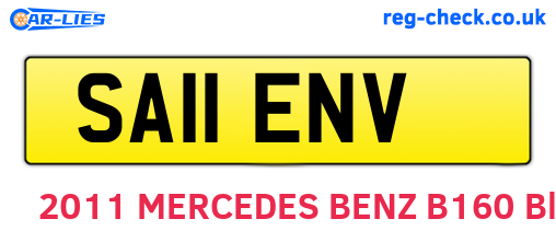 SA11ENV are the vehicle registration plates.