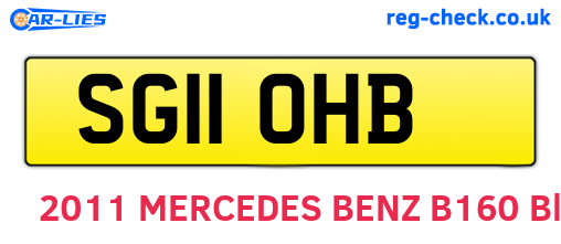 SG11OHB are the vehicle registration plates.