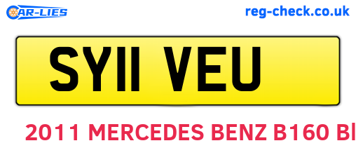 SY11VEU are the vehicle registration plates.