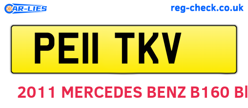 PE11TKV are the vehicle registration plates.