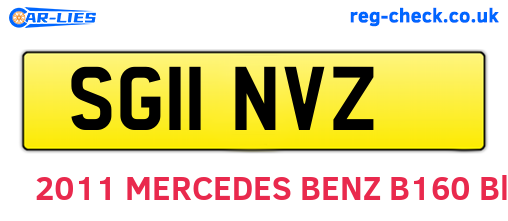 SG11NVZ are the vehicle registration plates.