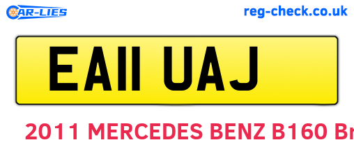 EA11UAJ are the vehicle registration plates.