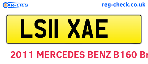 LS11XAE are the vehicle registration plates.