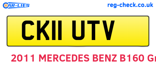 CK11UTV are the vehicle registration plates.