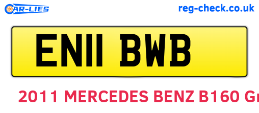 EN11BWB are the vehicle registration plates.