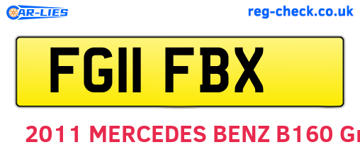 FG11FBX are the vehicle registration plates.
