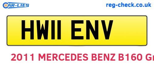 HW11ENV are the vehicle registration plates.