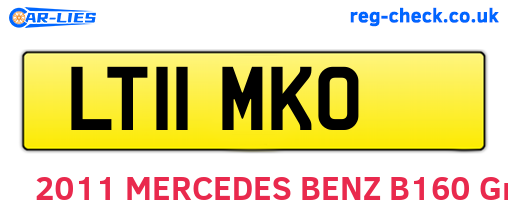 LT11MKO are the vehicle registration plates.