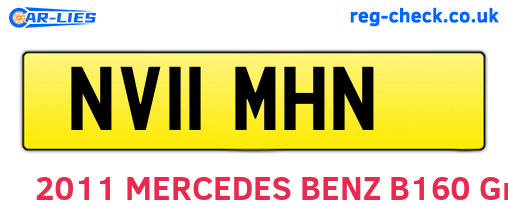 NV11MHN are the vehicle registration plates.