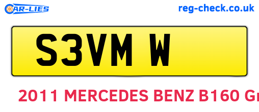 S3VMW are the vehicle registration plates.